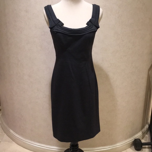 Elie Tahari Charcoal Wool Edgy Sheath 2 - Picture 2 of 8